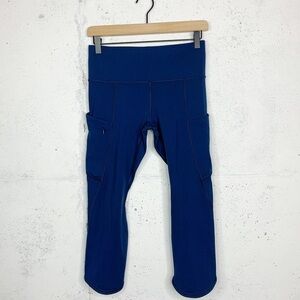 Athleta Turquoise All In Crop Capri Leggings Size SP